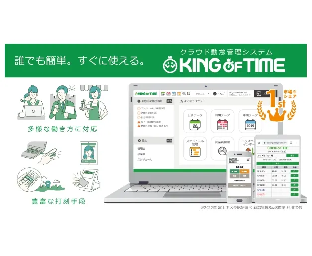 クラウド勤怠管理でタイムカード不要に！